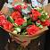 Розы с альстромериями и эвкалиптом