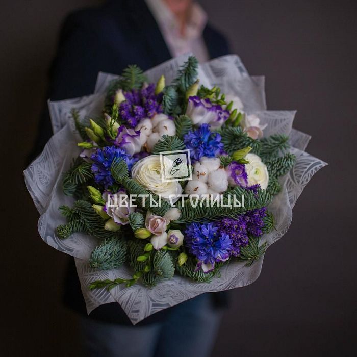 Зимний букет — красивый зимний букетик цветов с доставкой по Москве
